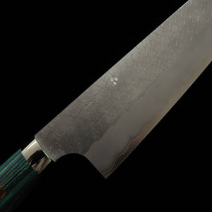 Nigara Hamono NIGARA SG2 Gyuto martelé poli, manche turquoise (240mm)