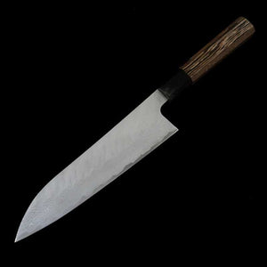 Forja de cuchillos NITOU Nigara VG10 Damasco martillado Gyuto mango de wengué (210/240 mm)