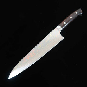 Takeshi Saji Aogami No. 2 Gyuto Colored Damascus Ironwood Handle (180-240mm)