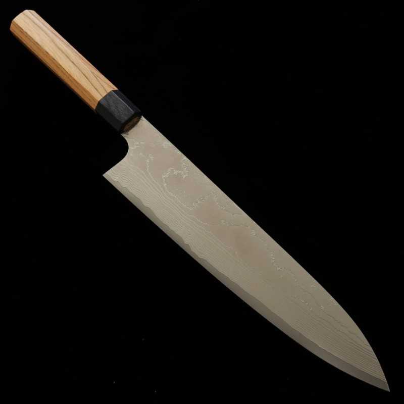 Gyuto YUTA KATAYAMA VG10 Damasco, mango octogonal de olmo (180-240 mm)