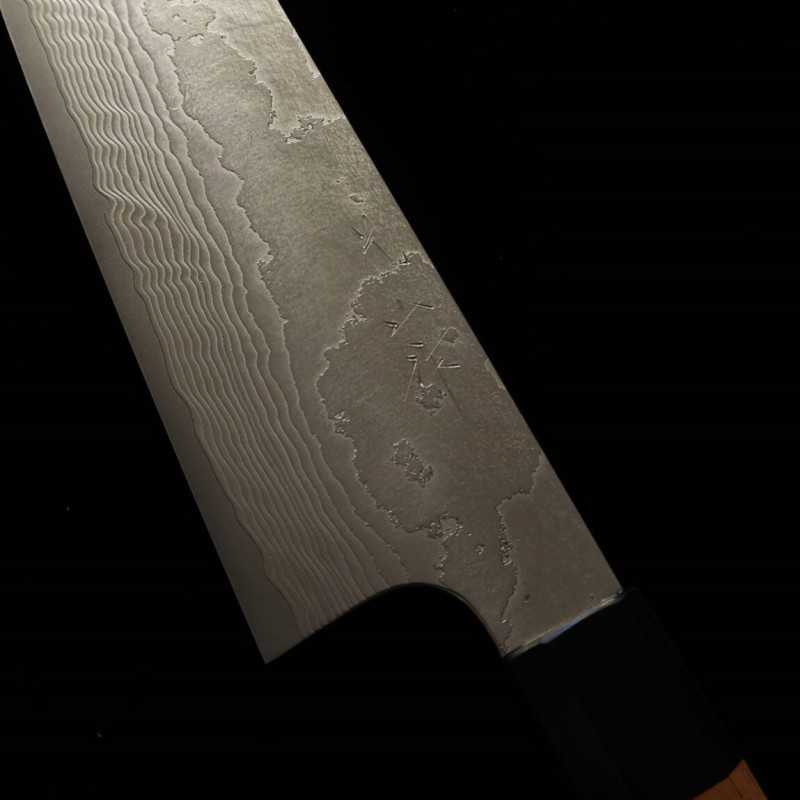 片山 雄太YUTA KATAYAMA VG10 ニッケルダマスカス 腐食仕上げ 牛刀 欅八角柄 (180-240mm)