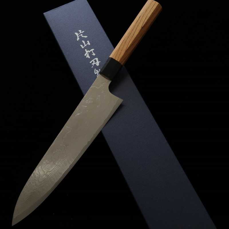 Gyuto YUTA KATAYAMA VG10 Damasco, mango octogonal de olmo (180-240 mm)