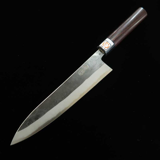 Gyuto IKENAMI HAMONO White steel no.1 + stainless steel Kurouchi finish with Cherry Blossom Handle (210-270mm)
