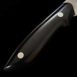 Kazuo Nomura KAZUO NOMURA Shirogami nº2 patrón suminagashi Gyuto mango de micarta negra (180/210 mm)
