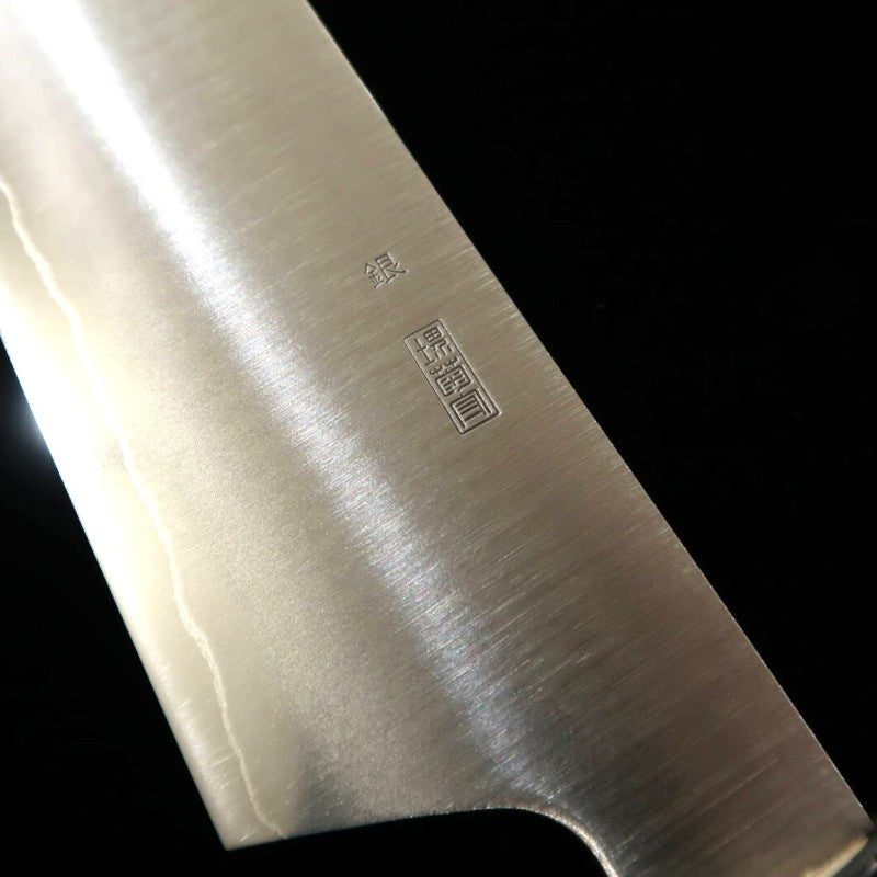 Sakai Kikumori SAKAI KIKUMORI Kikugetsu Gin Kiritsuke Gyuto Acier argenté n°3 Manche octogonal en magnolia (210mm)