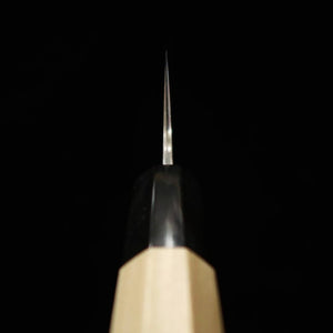 Sakai Kikumori SAKAI KIKUMORI Kikugetsu Gin Kiritsuke Gyuto Acier argenté n°3 Manche octogonal en magnolia (210mm)