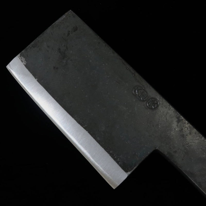 Kokutogiri IKENAMI HAMONO Shiroichi Steel Kurouchi Cherry Blossom Handle (125mm) 