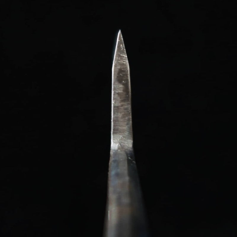 Kokutogiri IKENAMI HAMONO Shiroichi Steel Kurouchi Cherry Blossom Handle (125mm) 