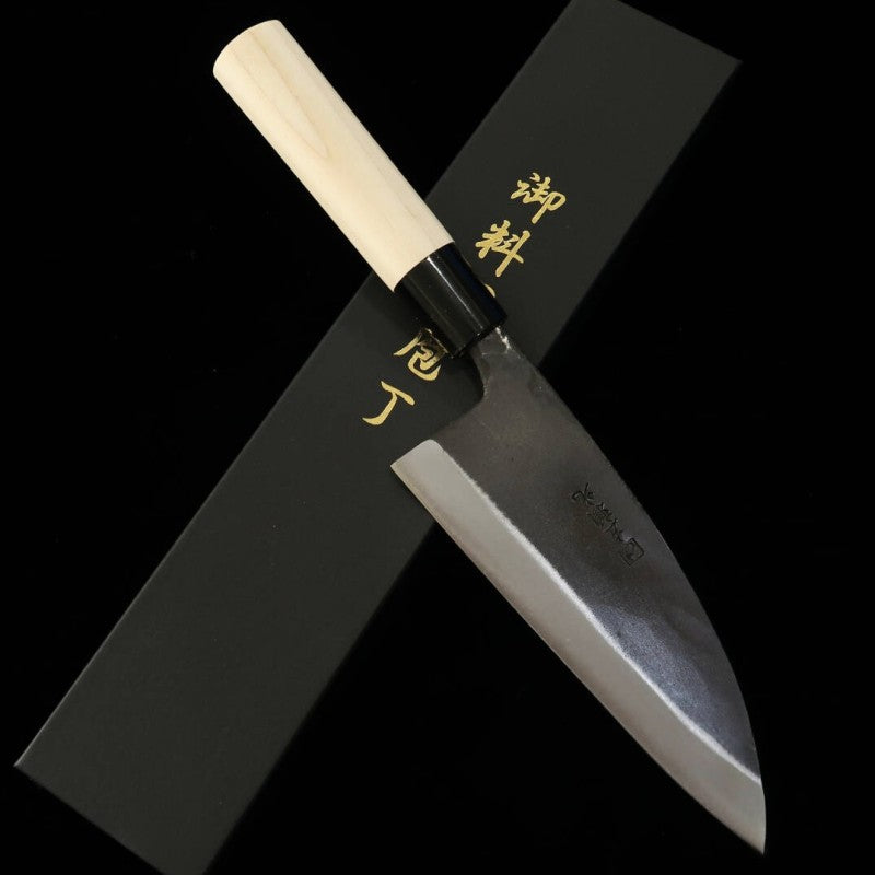 HIDARI YORIMITSU Deba Acero SK Forja negra Mango de magnolia (165 mm)