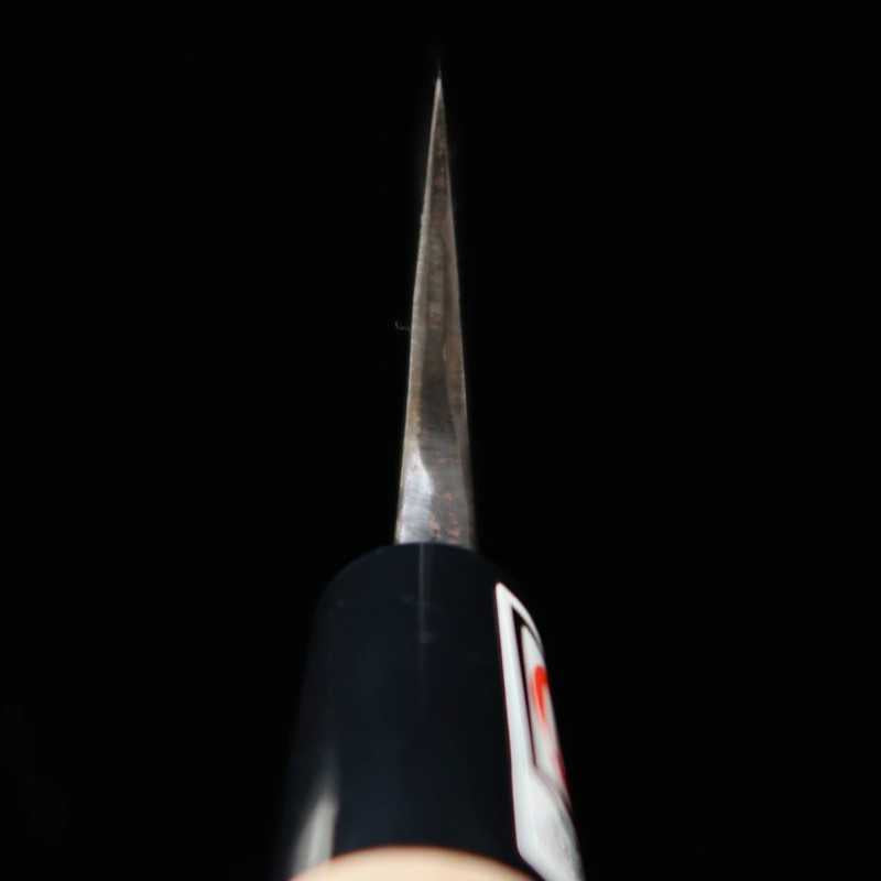 IKENAMI HAMONO, Deba à double tranchant, Shirogami No.1 inox, manche cerisier (130-180 mm)