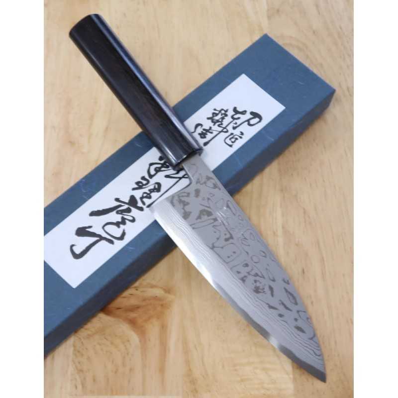 三浦 MIURA  白紙二号 ダマスカス 出刃 紫檀栗形柄 (150-210mm)