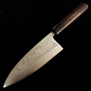 MIURA Deba Left-Handed Shirogami No. 2 Damascus Rosewood Handle (150mm) 