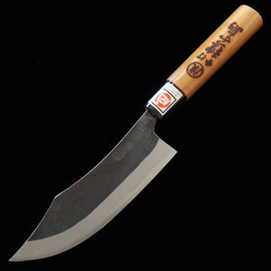 IKENAMI HAMONO Lame Shirogami No.1, inox, manche en cerisier, couteau pour dépeçage de cerf (150/180 mm)