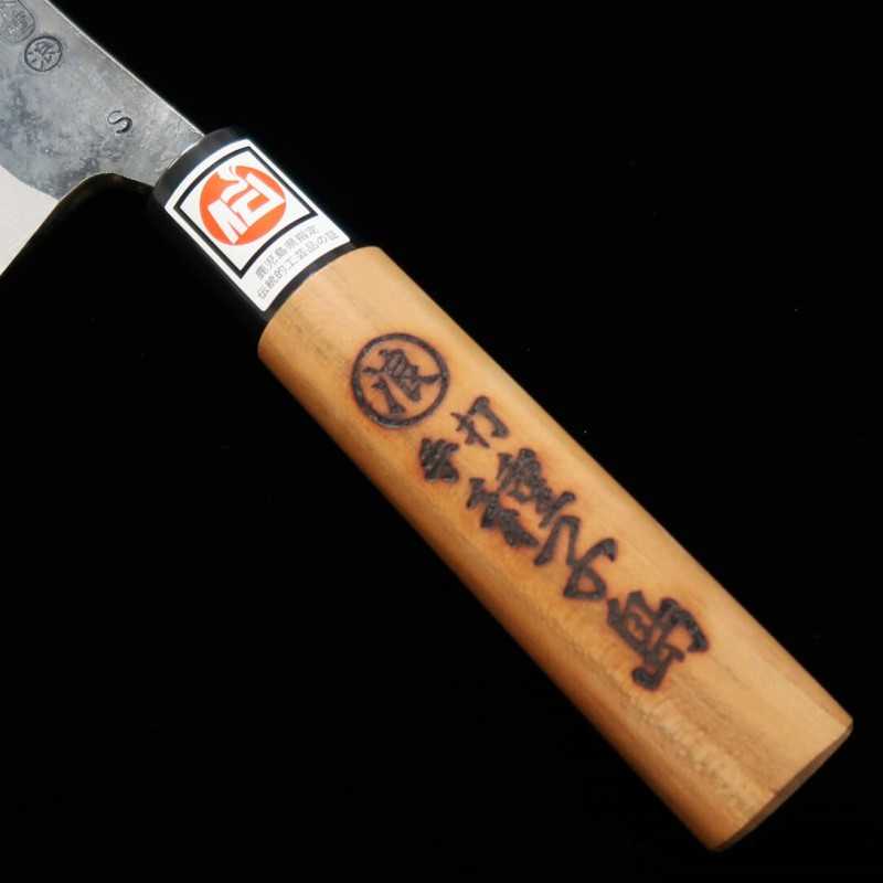 IKENAMI HAMONO Lame Shirogami No.1, inox, manche en cerisier, couteau pour dépeçage de cerf (150/180 mm)