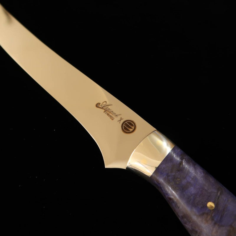 steak knife AsurahxMiura com cabo personalizado e acabamento espelhado SUS420J2 (150mm) 