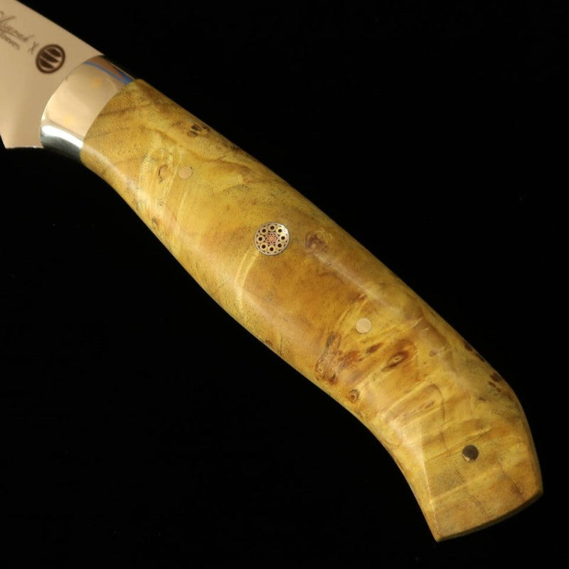 Asurah Knives × 三浦 MIURA SUS420J2  鏡面仕上げ カスタムハンドル イエロー フィレナイフ (160mm)