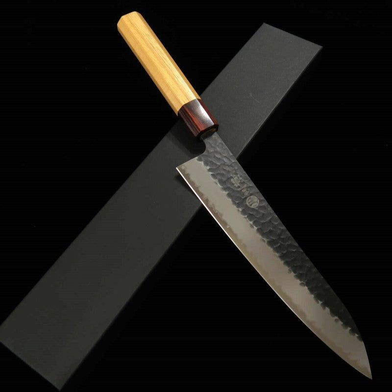 三浦 MIURA 青紙スーパー 割り込み 黒打 牛刀 (210/240mm)