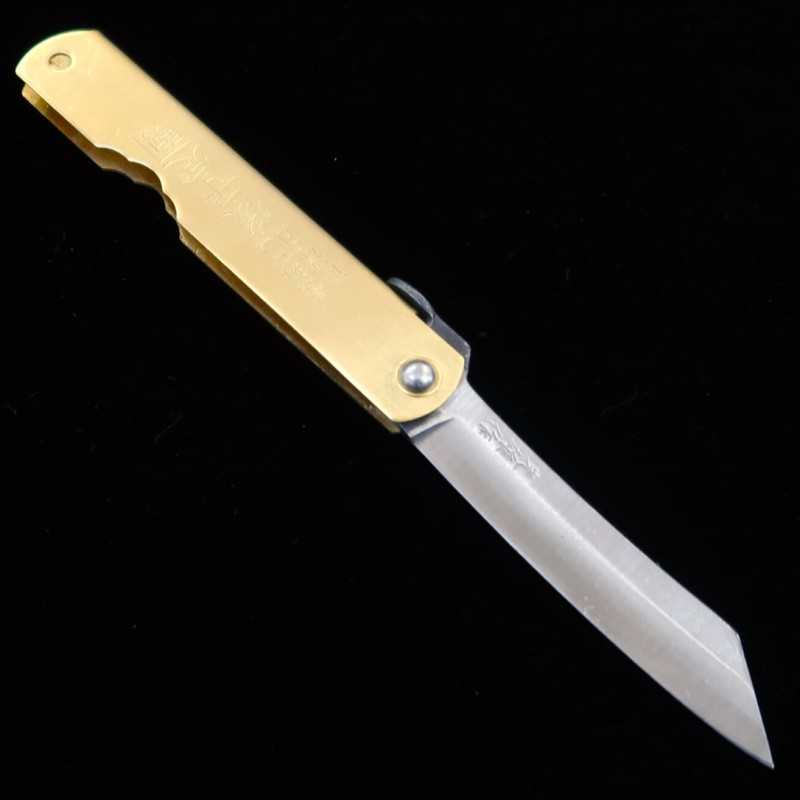 Nakao Kanekoma KANEKOMA Higonokami Acier bleu, manche en laiton, série du zodiaque - Dragon - (73 mm)