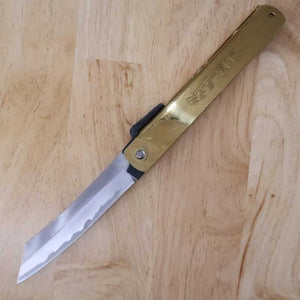 Nagao Kanekoma HIGONOKAMI Higonokami acier bleu laminé Jumbo (120 mm)