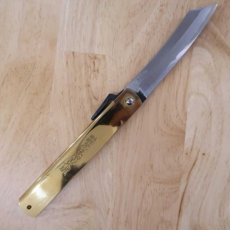 Nagao Kanekoma HIGONOKAMI Higonokami acier bleu laminé Jumbo (120 mm)