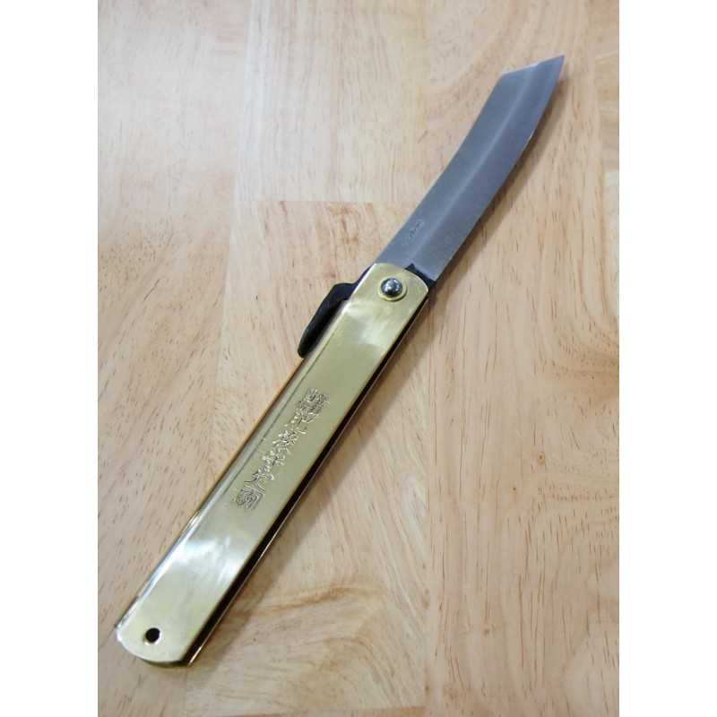 Nagao Kanekoma HIGONOKAMI Higonokami acier bleu laminé Jumbo (120 mm)