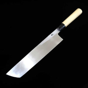 SAKAI KIKUMORI Shirogami n.º 2 Gokujō Cuchillo para congrio/huesos Mango redondo de cuerno de búfalo (270 mm)