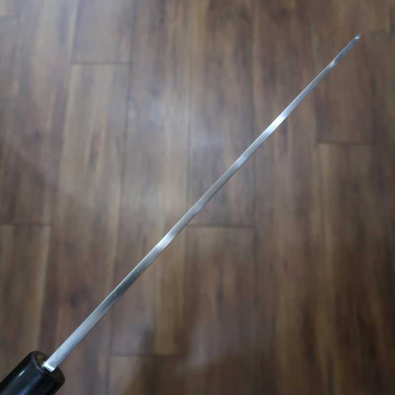 SAKAI KIKUMORI Shirogami n.º 2 Gokujō Cuchillo para congrio/huesos Mango redondo de cuerno de búfalo (270 mm)