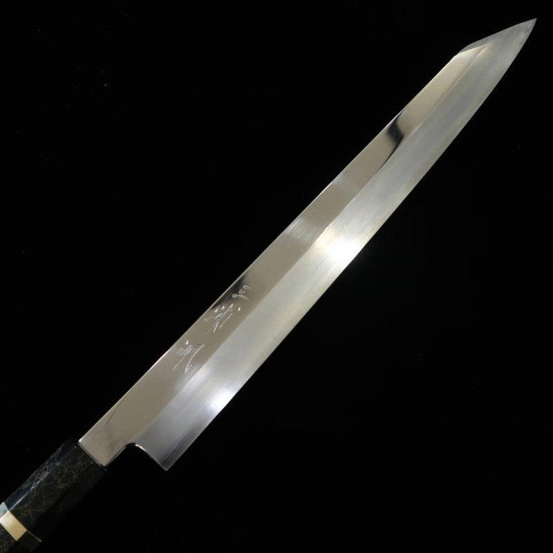 Kansho Yanagiba MIURA OBIDAMA Nakagawa Satoshi, VG10 acabado espejo, mango personalizado (300 mm)