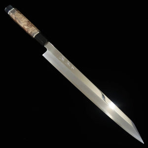 Yanagiba MIURA Obidama Kansho VG10 Mirror Finish Stabilized Wood Handle (300mm) 