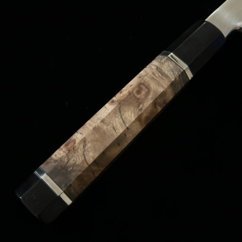 Kansho Yanagiba MIURA OBIDAMA Nakagawa Satoshi, VG10 acabado espejo, mango de madera estabilizada (300mm)