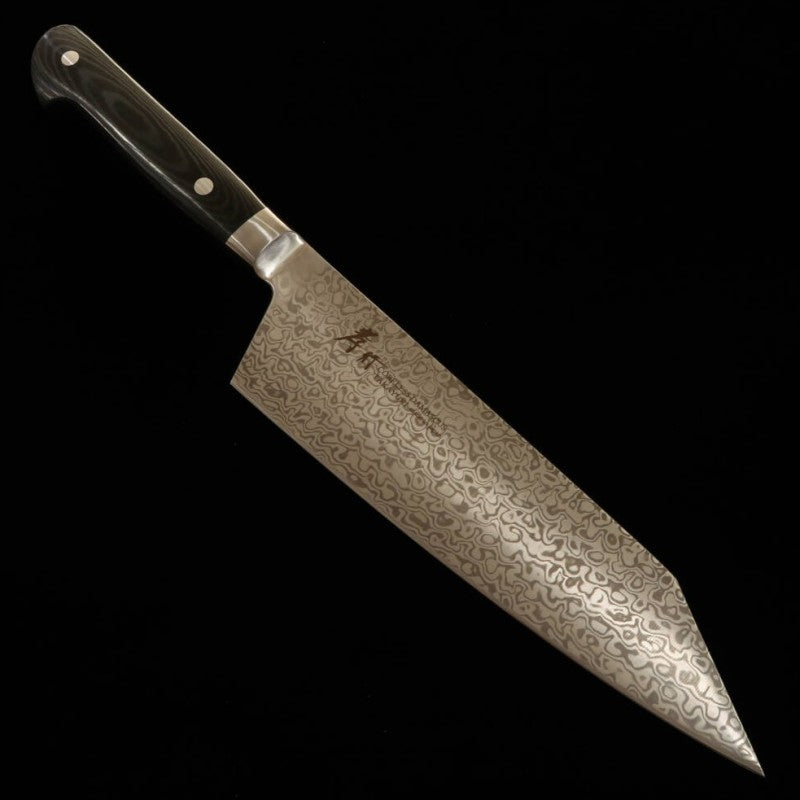 SAKAI TAKAYUKI Gyuto forme Ken Coreless Damas Manche Micarta (190 mm)