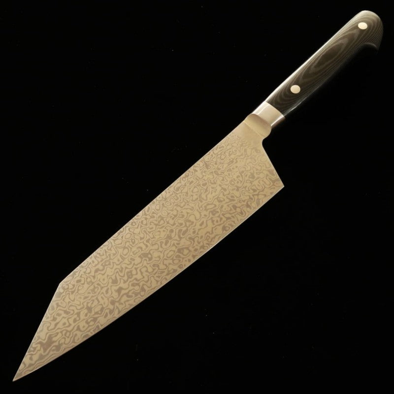 堺孝行 SAKAI TAKAYUKI 剣型牛刀 コアレスダマスカス マイカルタハンドル (190mm)