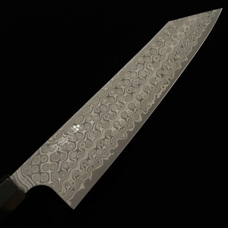 Forge Nigara Hamono NIGARA Motif sombre Kiritsuke Gyuto SG2, manche octogonal en teck (210/240 mm)