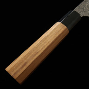 Forge Nigara Hamono NIGARA Motif sombre Kiritsuke Gyuto SG2, manche octogonal en teck (210/240 mm)