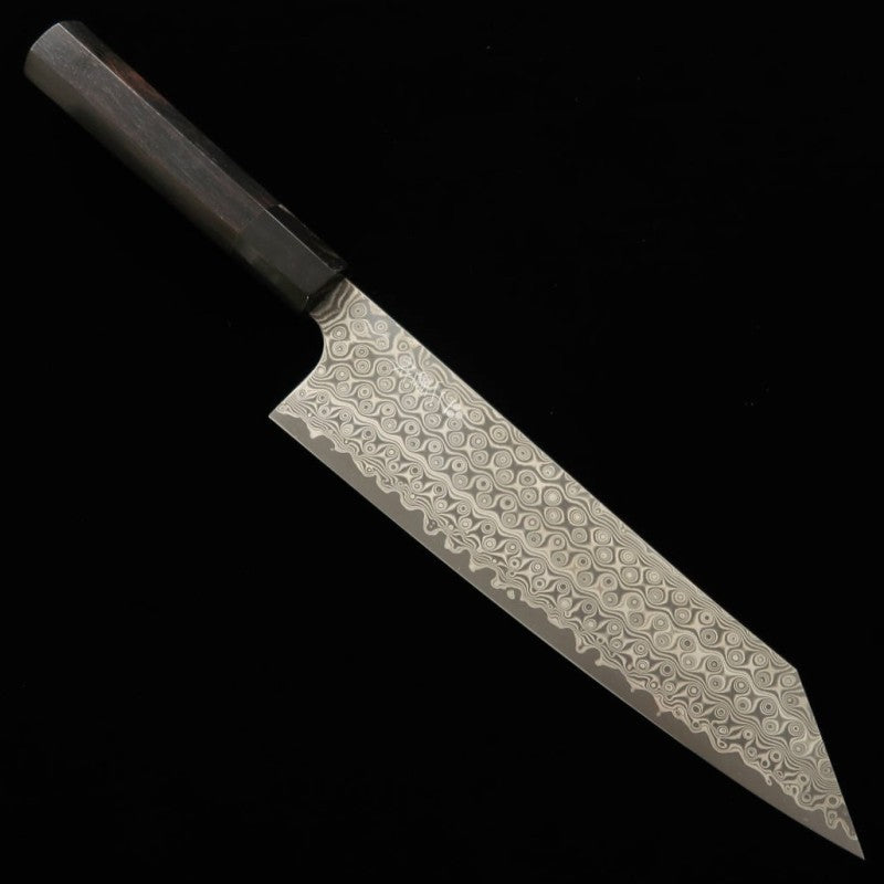 Forja de cuchillos Nitō NIGARA Anmon Kiritsuke Gyuto SG2 mango octogonal de ébano (210-270 mm)