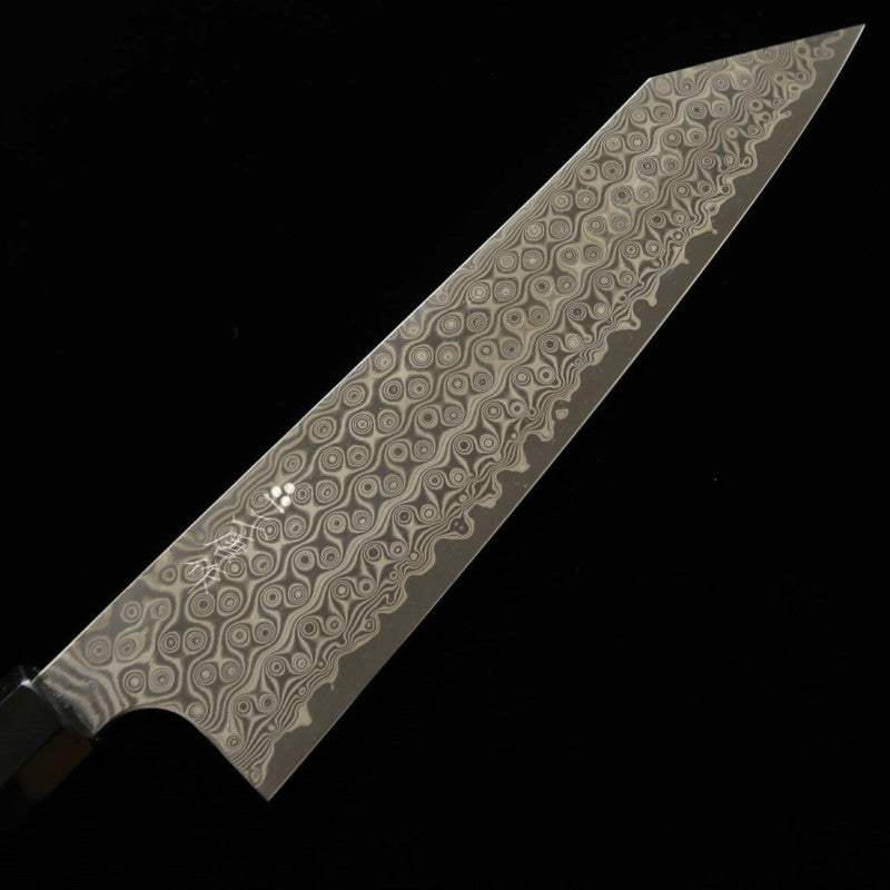 Forge Nigara Hamono NIGARA Motif sombre Kiritsuke Gyuto SG2, manche octogonal en ébène (210-270 mm)