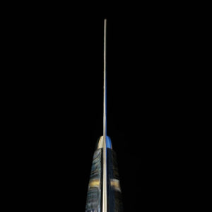 二唐刃物製造所 NIGARA 切付牛刀 SG2 磨き鎚目 螺鈿柄 (210mm)