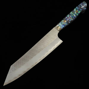 二唐刃物製造所 NIGARA 切付牛刀 SG2 磨き鎚目 螺鈿柄 (210mm)