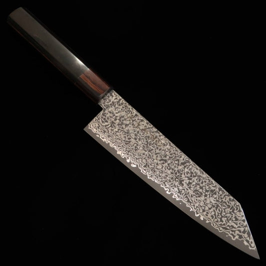 TOSHITAKA 切付 ZDP ダマスカス- Black - 黒合板柄 (180mm)