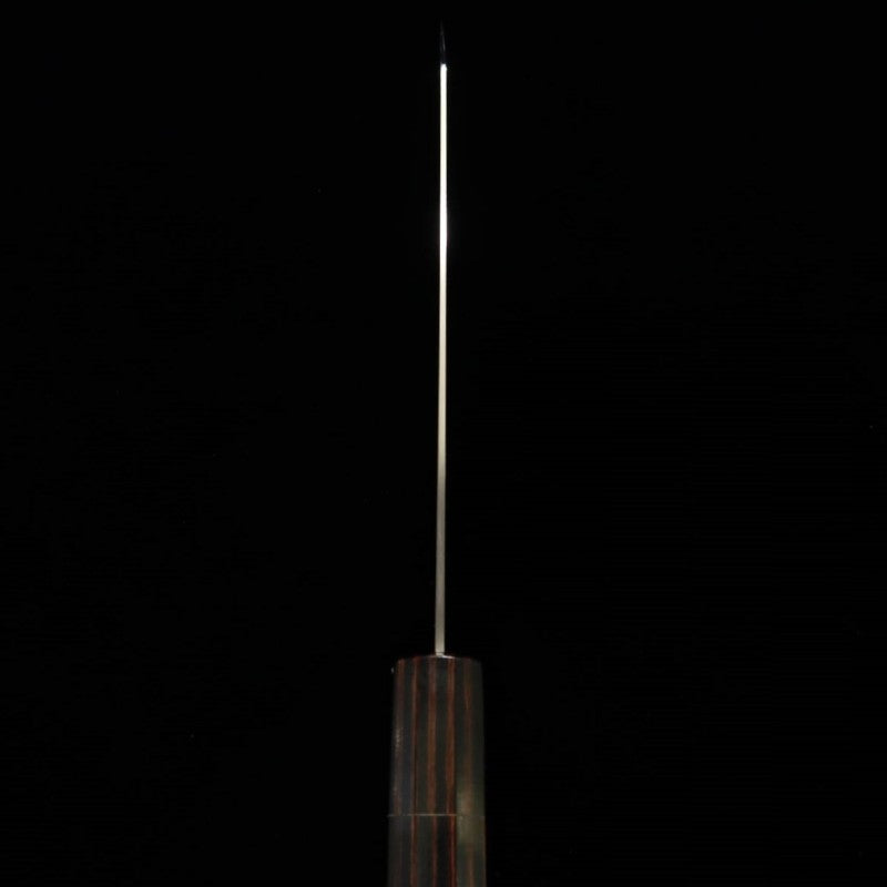 TOSHITAKA 切付 ZDP ダマスカス -Shot - 黒合板柄 (180mm)