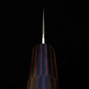 TOSHITAKA 切付 ZDP ダマスカス -Shot - 黒合板柄 (180mm)