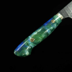 Nigara SG2 Finition noire martelée Santoku Manche customisé (180 mm)