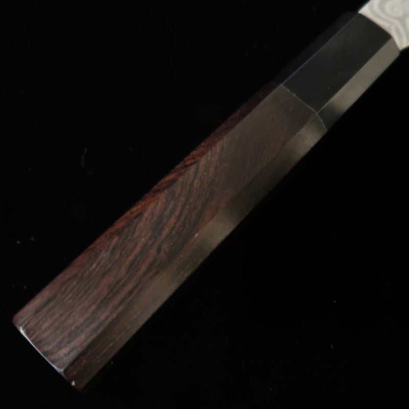 二唐刃物鍛造所 NIGARA 切付菜切 SG2 暗紋 ダマスカス 水牛黒檀八角柄 (180mm)