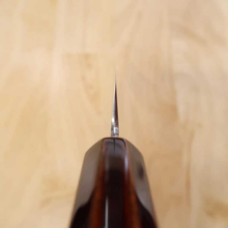 刃道HADO 切付ペティ 銀紙三号 木地呂塗り桜八角柄 （150mm）