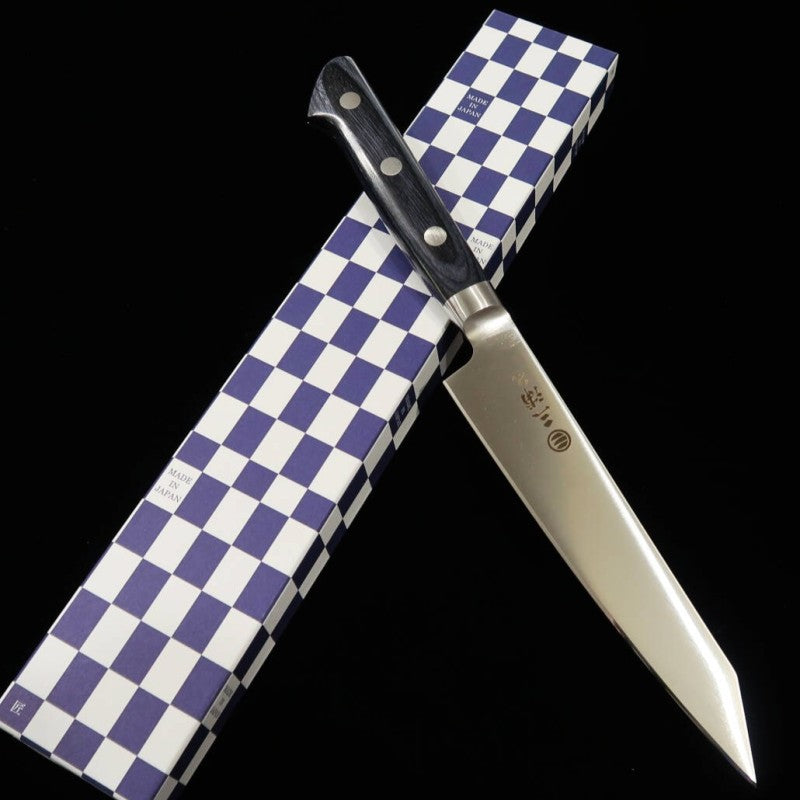 Kiritsuke Petty MIURA AUS8 mango laminado azul (145mm)