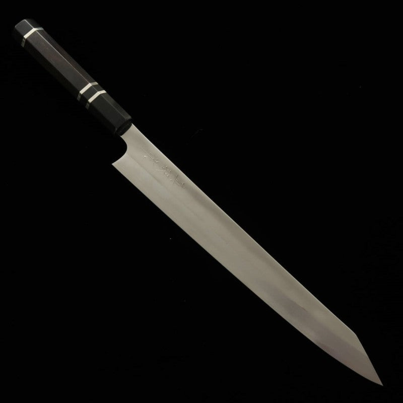 Tadokoro Hamono TADOKORO HAMONO Makoto-saku espejo Gingami nº3 kiritsuke sujihiki mango de ébano con anillo de plata (270 mm)