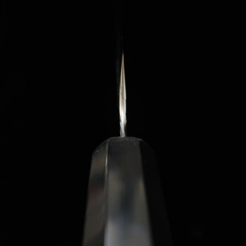 Sujihiki TADOKORO HAMONO Makoto Mirror Finish - Kiritsuke- Ginsan Steel Ebony Silver Wrap Handle (270mm)
