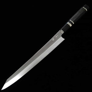 Tadokoro Hamono TADOKORO HAMONO Makoto Saku poli miroir Gin 3 Kiritsuke Sujihiki manche en ébène et argent (270 mm)