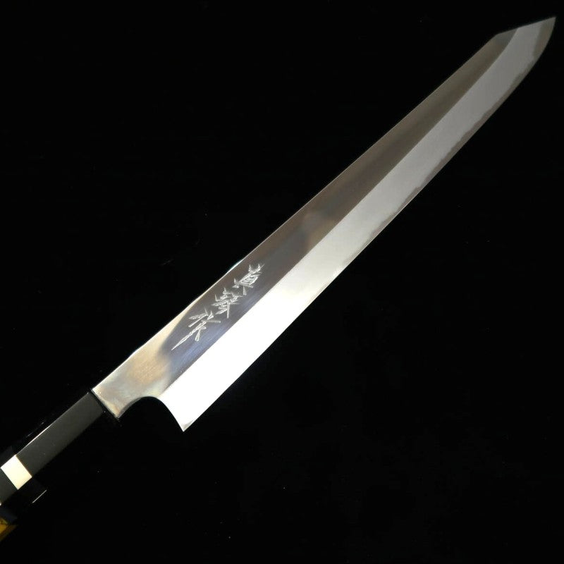 Sujihiki TADOKORO HAMONO Makoto Mirror Finish Aogami No. 2 Kiritsuke 
Custom Handle (300mm) 
