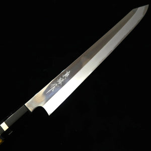 Sujihiki TADOKORO HAMONO Makoto Mirror Finish Aogami No. 2 Kiritsuke 
Custom Handle (300mm) 